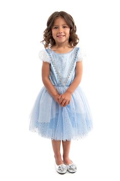 PRICES MAY VARY. Your little one will feel like they have been transformed by a fairy godmother when they slip on our Cinderella Party dress! Machine washable! Made for everyday play and adventure. No buttons, zippers, or ties to frustrate little fingers. No itchy underskirts or fabrics. Completely finished seams and hems. Stretch velvet bodice. Breathable, Silky Soft, 100% Polyester Fabrics. Multiple different sizes for toddlers, little kids, and older kids. See the sizing chart for details. Gr Pretend Play Costumes, Tea Length Skirt, Queen Dresses, Cinderella Party, Cinderella Dresses, Up Costumes, Dress Up Costumes, Fabric Accessories, Fairy Godmother