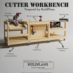 an image of a workbench with instructions on how to build it