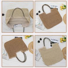 Beige Jute Straw Bag For Vacation, Beige Square Beach Bag, Lightweight Beige Straw Bag For Beach Season, Lightweight Beige Straw Beach Bag, Lightweight Beige Jute Straw Bag, Lightweight Beige Rectangular Straw Bag, Beige Rectangular Straw Bag For Vacation, Eco-friendly Lightweight Straw Beach Bag, Lightweight Rectangular Beige Straw Bag