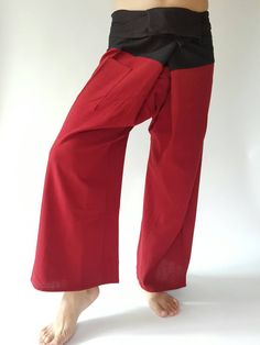 "Unisex Thai fisherman pants. One size fits all. You can wear in many occasions, casual wear, yoga wear, maternity wear, relax at home, travel etc. If you are looking for some pants that you can wear everywhere, comfortable, relax and Easy to wear. Thai fisherman pants is Answer!! Nice gift for yourself or your lover One pocket on the side for storing your items such as wallets, mobile phones, etc Approx. Measurements: One size can fits most and 1 Pockets Measurement Waist 27\" (69 cms) Length 4 Casual Cotton Harem Pants For Relaxation, Cotton Harem Pants For Relaxation, Cotton Bottoms With Pockets For Relaxation, Cotton Bottoms For Relaxation, Comfortable Full-length Harem Pants With Pockets, Relaxation Yoga Pants With Pockets, Cotton Straight Pants For Relaxation, Relaxation Cotton Straight Pants, Cotton Full-length Yoga Pants