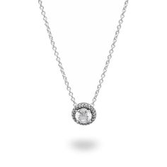 Round Sparkle Halo Necklace | Silver | Pandora US Pandora Earrings Studs, Pandora Necklace, Halo Necklace, Sparkle Necklace, Necklace Clasps, Pandora Silver, Jewelry Show, Pandora Bracelets, Jewelry Case