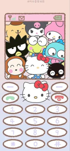 the hello kitty theme is displayed in this screenshot