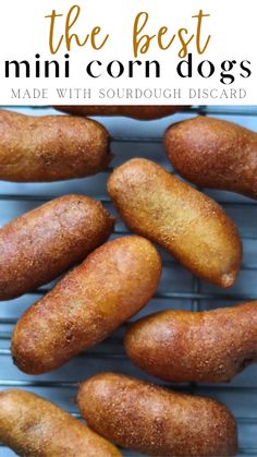 the best mini corn dogs made with sourdough bread