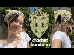 Crochet Granny Square Triangle Bandana/Headscarf Tutorial - YouTube Crochet Triangle Granny, Crochet Granny Square Triangle, Granny Square Triangle, Headscarf Tutorial, Rave Crochet, Summer Bandana, Triangle Bandana, Crochet Queen, Granny Square Tutorial