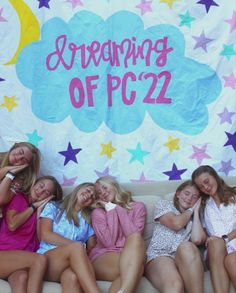 Dreaming Bid Day Theme, Delta Gamma Bid Day Themes, Event Fits, Sorority Poses, Sorority Banner