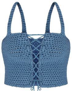 TANIJAY CROCHET TOP Emesis Crochet Top Crochet Tube Top, Crochet Scrunchies, Fashionable Tops, Denim Tank Top, Denim Tank, Country Blue, Crochet Tank Top, Crochet Tank, Crochet Tops