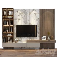 3d models - download 3dsky.org Living Tv Unit Design Modern, Living Room Tv Wall Modern Interiors, Interior Design Tv Wall, Best Tv Unit Designs, Tv Unit Wall Design, Living Room Tv Unit Design, Bedroom Entertainment Center, Tv Unit Wall, Tv Wall Design Luxury