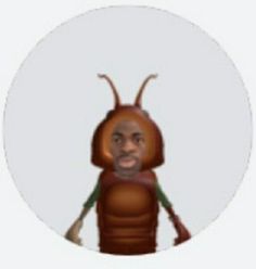 a cartoon character in a bug costume holding a broom and looking at the camera with an evil look on his face