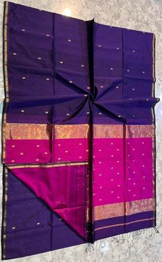 *Festive Collection  *Maheshwari 💖 Handwoven  Star Buti Saree 🥻*   *100% Handloom : comes with India Handloom Mark✅* *Washing Method : Dry Clean Recommended*  *Weave Type: Maheshwari😍* *Material: Half Silk & Half Cotton✅* *Length: Saree: 5.5 metres* *Blouse Piece: 0.80 metres* *Width : 46 Inches* Purple Cotton Silk Handloom Saree, Purple Handloom Cotton Silk Saree, Purple Slub Silk Handloom Dupatta, Purple Handloom Slub Silk Dupatta, Handloom Slub Silk Purple Dupatta, Purple Cotton Silk Dupatta With Self Design, Purple Chanderi Dupatta With Weaving Work, Purple Self-design Cotton Silk Dupatta, Maheshwari Saree