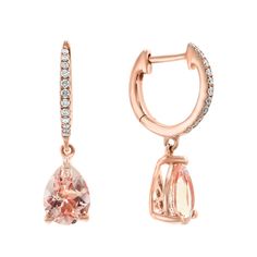 From Effy, these earrings exude excellence with their sleek and elegant design. Crafted from 14k rose gold, these gemstone earrings feature pear-shaped morganite with diamonds accenting the metal drop. Stunning in style, these drop earrings add a touch of sparkle to any outfit worn day or night. This genuine pink morganite stone has been heat-treated for superb color and clarity. Effy Style #: HEV0O319UT Rose Gold Pear-shaped Fine Earrings, Metal Drop, Rose Gold Morganite, Pink Morganite, Morganite, Gemstone Earrings, Pear Shaped, Elegant Design, Wedding Jewelry