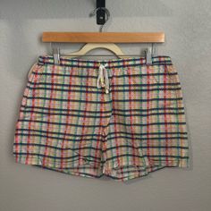 So Cute For Summer! Size Small, Never Worn. Can Be Pj Shorts Or Casual Shorts. Casual Multicolor Short Leg Bottoms, Multicolor Summer Pajama Shorts With Relaxed Fit, Multicolor Shorts With Pockets, Casual Multicolor Short Pajama Shorts, Multicolor Relaxed Fit Summer Pajama Shorts, Multicolor Pajama Shorts With Elastic Waistband, Multicolor Relaxed Fit Pajama Shorts, Preppy Plaid Cotton Shorts, Plaid Shorts Pj