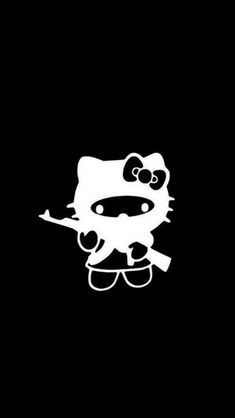 Black Wallpaper For Iphone, Hello Kitty Dark, Hello Kitty Black, Pin Search, Hello Kitty Backgrounds, Wallpaper For Iphone, Kitty Wallpaper, Discord Server, Hello Kitty Wallpaper