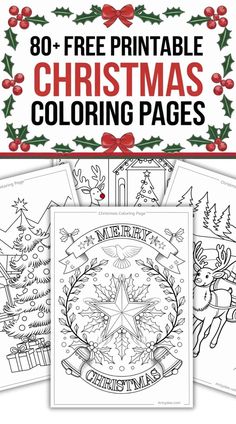 christmas coloring pages for adults and children with the title,'free printable christmas coloring pages