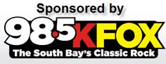 the logo for 98 5 kfox