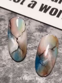 Oyster Nails, Marble Nail Art Tutorial, Marble Nails Tutorial, Shell Nails, Snowflake Nail Design, 2019 Nails, Best Nail Designs, Nail Design Video