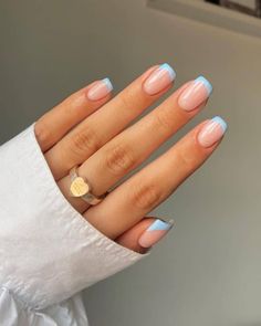 Unghie Sfumate, Builder Gel Nails, May Nails, French Tip Nail Designs, Simple Gel Nails, French Tip Acrylic Nails, Casual Nails, Her Nails, Cute Gel Nails