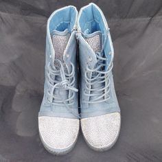 Girls Fashion Boots New No Box Blue Round Toe Boots For Streetwear, Blue Boots For Streetwear In Spring, Blue Boots For Spring Streetwear, Trendy Blue Sneakers With Round Toe, Blue Boots, Shoes Blue, Girls Fashion, Blue Shoes, Fashion Boots