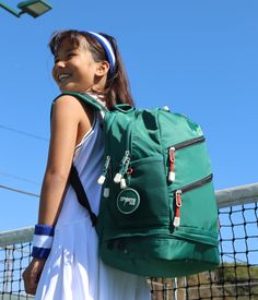 STATE Sports Club 👟 Our kids tennis bag designed to elevate their game from the tennis court to the playground. With dedicated compartments for racquets, gear, and essentials, it's tailor-made to meet the needs of both the sport and the athlete. ♻ 45% of this bag is made from recycled materials *PLEASE NOTE THAT PERSONALIZED BAGS ARE FINAL SALE. Sporty Green Bag With Functional Pockets, Functional Green Sports Backpack, Green Standard Backpack For Sports, Green Sports Bag With Zipper Pocket, Designer Tennis Bag, Cute Tennis Racket Bags, Tennis Racquet Bags, Tennis Backpack, Kids Tennis