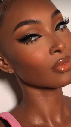 Mekap Mata, Natural Glam Makeup, Brown Skin Makeup, Smink Inspiration, Glam Makeup Look, Dope Makeup, Braut Make-up, Black Makeup