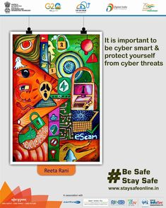 a poster with the words stay safe on it