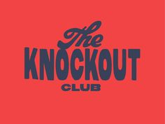 the knockout club logo on a red background