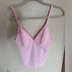 Brand New Pretty Pink Top Runs Small Pink Cotton Tops Bra Friendly, Pink Cotton Bra-friendly Tops, Pink Cotton Tops With Bra-friendly Design, Fitted Pink Crop Top From Urban Outfitters, Fitted Pink Crop Top By Urban Outfitters, Urban Outfitters Fitted Cami Crop Top, Fitted Cami Crop Top By Urban Outfitters, Urban Outfitters Fitted Cotton Tank Top, Urban Outfitters Spring Tops Bra Friendly