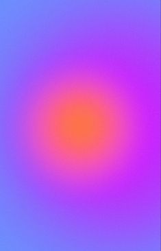 an orange and pink circular pattern on a blue background