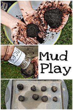 mud play is fun for kids to do with their hands and feet while they are in the