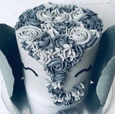 there is a cake that has been decorated with flowers