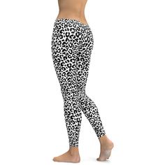 Black & White Leopard Leggings Casual Fitted Leopard Print Leggings, Leopard Leggings, Ultimate Workout, The Leopard, Leopard Spots, White Leopard, In The Gym, Yoga Leggings, Second Skin