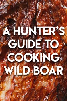 the words, a hunter's guide to cooking wild boar