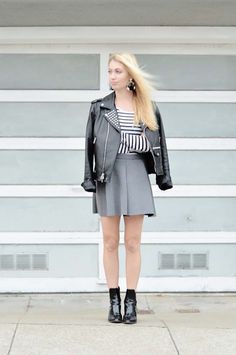 How to style a black and white stripe tee In The Closet, Todays Outfit, Chambray Shirt