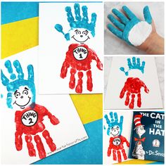 the cat in the hat handprint craft for kids