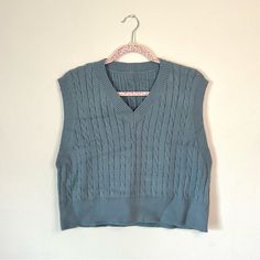 Condition: Brand New Fit: True To Size Color: Gray Blue Flaws: No Flaws -This Home Has Pets -Will Provide Measurements Upon Request -Tags: 90s Sweater Vest Slit Sleeve 90s Sweater Vest, 90s Sweater, Sweater Vest, Blue Gray, Blue Grey, Color Blue, Sweaters For Women, Womens Sizes, V Neck