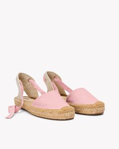 Soludos Women’s Lace Up Espadrille - Quartz Pink Flat Espadrilles For Spring And Summer, Spring Summer Flat Espadrilles, Spring Jute Espadrilles With Open Toe, Spring Open Toe Jute Espadrilles, Jute Espadrilles With Woven Sole And Round Toe, Casual Jute Sandals For Spring, Spring Espadrilles With Cushioned Footbed And Flat Heel, Casual Jute Espadrilles With Round Toe, Vacation Jute Espadrilles With Round Toe