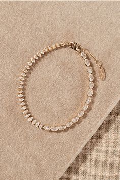 Tribeca Bracelet - BHLDN Elegant Pearl Bracelet With Lobster Clasp, Classic Pearl Bracelet With Extender, Elegant Adjustable Beaded Bracelets In Gold-tone, Elegant Adjustable Gold-tone Beaded Bracelets, Elegant Metal Chain Bracelet With Extender, Elegant Gold Metal Bracelet With Lobster Clasp, Elegant Adjustable Pearl Bracelet With Extender, Gold Bracelets With Lobster Clasp For Wedding, Elegant Metal Bracelet With Lobster Clasp