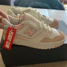 Women’s New Balance 550 Pink And White Brand New Open To Reasonable Offers New Balance White Skate Shoes With Round Toe, New Balance 550 Pink, Zapatillas New Balance, Grey New Balance, Balance 550, Shoes New Balance, Shoes Cute, White Running Shoes, Pink Running Shoes