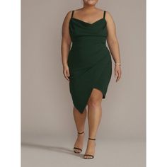 Emerald Sundae Cowl Neck Asymmetrical Hem Ruched Crepe Dress In Green - Cowl Neck - Adjustable Straps - Ruched Detailing - Asymmetrical Wrap-Style Skirt - Fully Lined - Polyester/Spandex This Item Is New With Tags. See Up-Close Photos For Details. Measurements: Women's Plus Size 24 Be Sure To Check Out My Store For More Great Items Like This One! Bundle & Save! Your Item Will Be Packaged With Care. Thank You For Shopping Willey Nice Stuff! Green Asymmetrical Dress For Date Night, Green Asymmetrical Hem Mini Dress For Date Night, Green Asymmetrical Ruched Dress, Green Draped Asymmetrical Dress, Green Midi Dress With Asymmetrical Hem And Ruched Details, Green Midi Dress With Ruched Asymmetrical Hem, Green Ruched Midi Dress With Asymmetrical Neckline, Short Maroon Dress, Coral Mini Dress