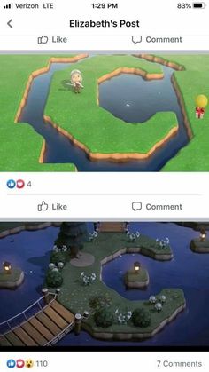 two screens showing different views of the same area and how to use them on facebook