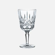 an empty glass on a white background