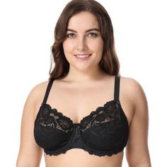 This full coverage bra is designed to make you look and feel absolutely gorgeous inside out. Made using highly durable materials such as spandex and polyamide, its intricate floral embroidery gives it an enchanting finish. Equipped with underwire support, the adjustable straps and tow hook and eye back closure of this breath-taking bra ensure ultimate comfort for hours. Non-padded for a smooth look, grab this exclusive innerwear soon!

Specifications
Brand Name: GeraldBlack
Obscene Picture: No
S Black Full Coverage Bra With Medium Bust Support, Full Coverage Black Bra With Medium Bust Support, Fitted Black Nursing Bra With Removable Cups, Black Fitted Nursing Bra With Removable Cups, Full Coverage Fitted Bra With Lace Closure, Fitted Full Cup Padded Bra, Fitted Full Coverage Bra With Lace Closure, Padded Fitted Full Cup Bra, Fitted Lace Bra With Medium Bust Support