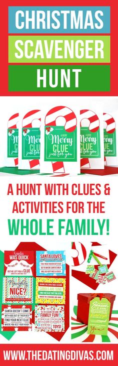 christmas scavenger hunt with clues and activities for the whole family - click here