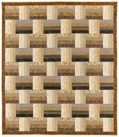 a brown and beige area rug with squares in the center, on top of a white background