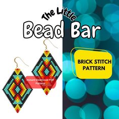 the little bead bar earrings pattern is shown