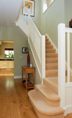 the stairs in this house are clean and ready for us to use