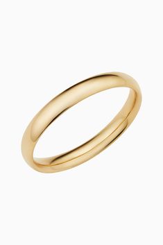 Whether you're looking for a classic band or saying "I do," our Forever Band Ring is the way to go. The polished solid gold band offers impressive shine, while the comfort fit design makes it an easy choice for daily wear. Slip on this timeless piece with any look to add instant elegance. Metal: 14k Solid Yellow Gold Dimensions: 3mm Width, Comfort Fit Available in Multiple Sizes Weight: 1.2 to 1.6 grams depending on size selected Construction: Tubing Origin: Crafted in Arezzo, Italy Luxury 14k Gold Thick Band Ring, Elegant Stackable Thick Bands, Thick Band In 14k White Gold, White Gold Thick Band 14k Gold, Minimalist Formal Band Rings, Classic Stackable Jewelry With Thick Band, Formal Fine Jewelry Stackable Rings With Thick Band, Classic Stackable Thick Band Jewelry, Classic Oval Eternity Band As Promise Ring