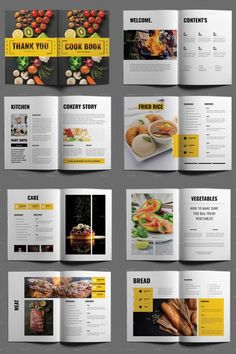 an image of a brochure that is open to show different foods and vegetables