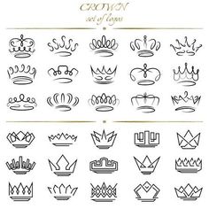 a set of crowns with different designs