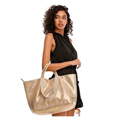 SPECIFICATIONSTypes of bags: Shoulder Crossbody BagsStyle: FashionShape: Casual TotePattern Type: SerpentineOrigin: CN(Origin)Occasion: VersatileNumber of Handles/Straps: SingleModel Number: DX-106Main Material: PULining Material: PolyesterItem Type: HandbagsInterior: Cell Phone PocketHardness: SoftHandbags Type: Shoulder BagsGender: WOMENClosure Type: zipperSize: (width) 55cm * (height) 33cm(thickness) 21cmNote: 1 inch = 2.54 cm; 1 CM = 0.39 inch. The lining of the bag may be different due to d Luxury Tote Bag, Gold Tote Bag, Luxury Tote Bags, Bag Luxury, Casual Design, Casual Tote, Large Tote Bag, Clothing Size Chart, Womens Clothing Sizes