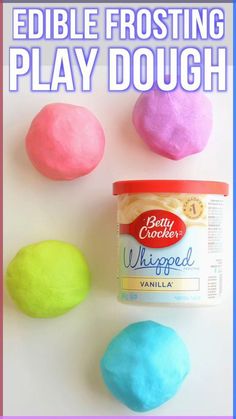 edible frosting play dough is an easy and fun recipe for kids to make at home